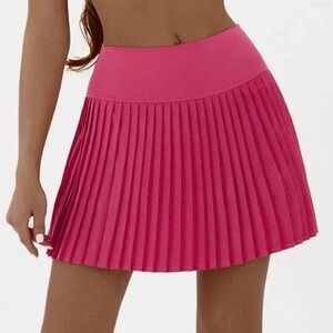 High Waist Pleated Athletic Skort With Built-In Shorts Size Small